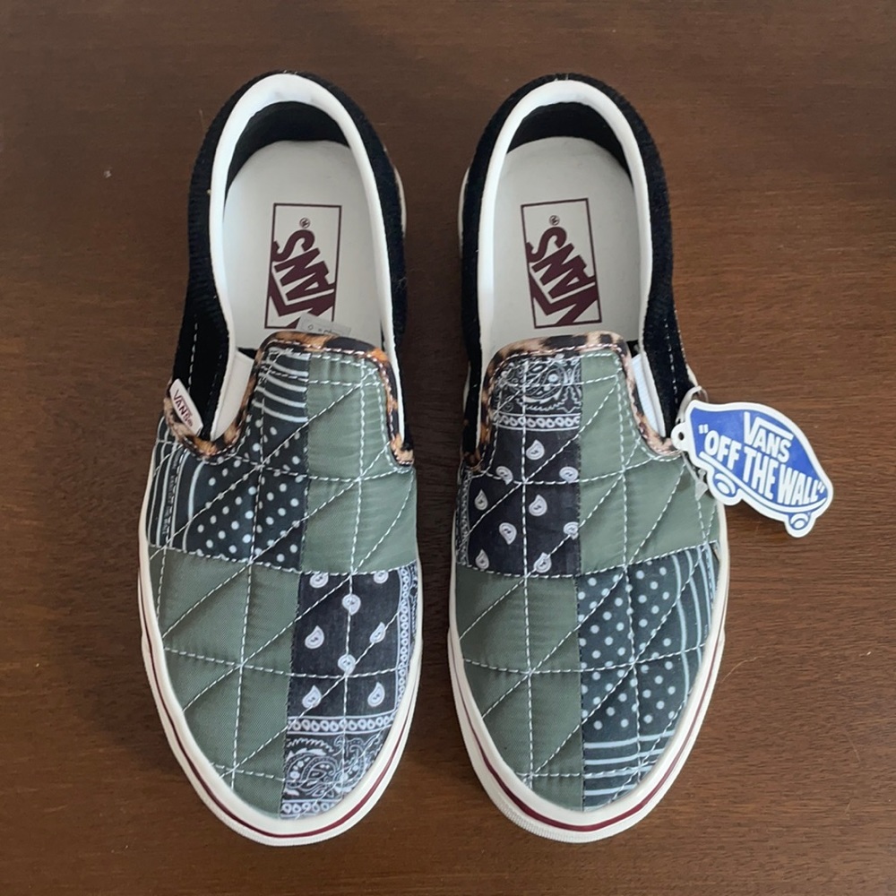 New patterned slip on vans